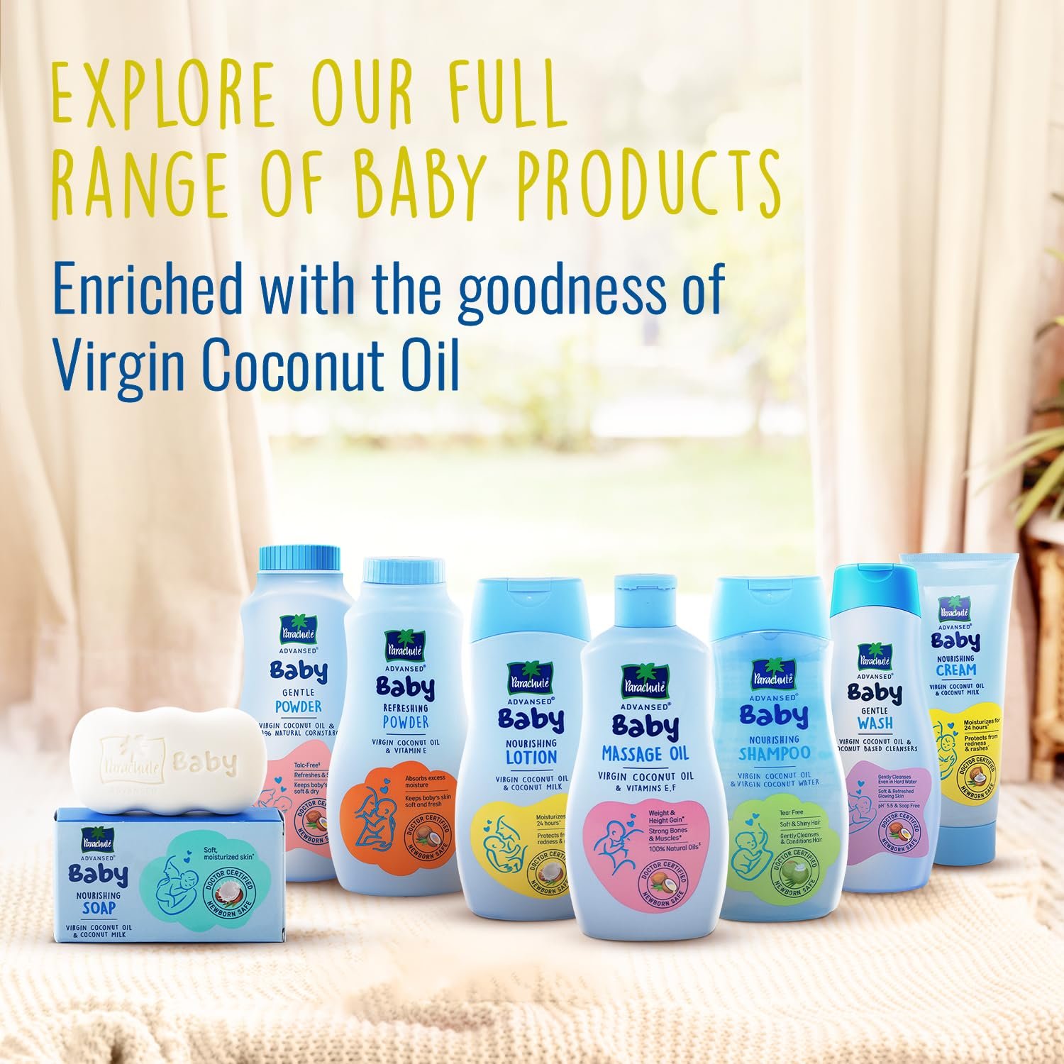 Parachute Advansed Baby Lotion for New Born Babies | Doctor Certified | Virgin Coconut Oil & Coconut Milk | Ph 5.5 | 24 Hour Moisturization | 410ml thumbnail