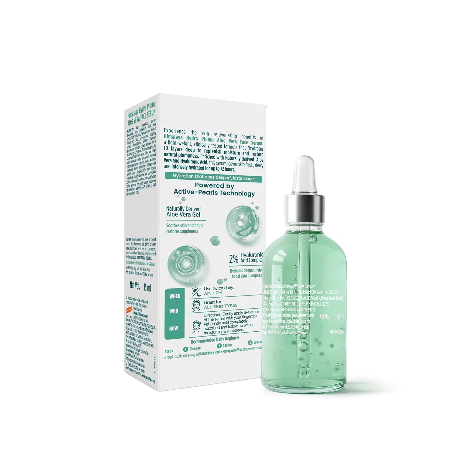 Himalaya Hydra Plump Aloe Vera Face Serum 15 ml | with 2% Hyaluronic Acid & Aloe Vera | thumbnail
