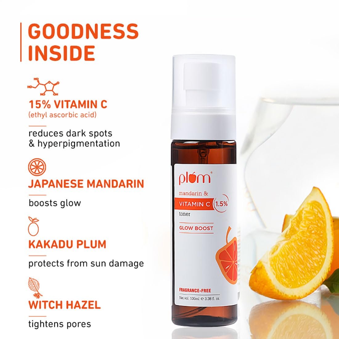 Plum Vitamin C Face Toner for Glowing Skin & Reduce Pigmentation | for Women & Men /100ml thumbnail