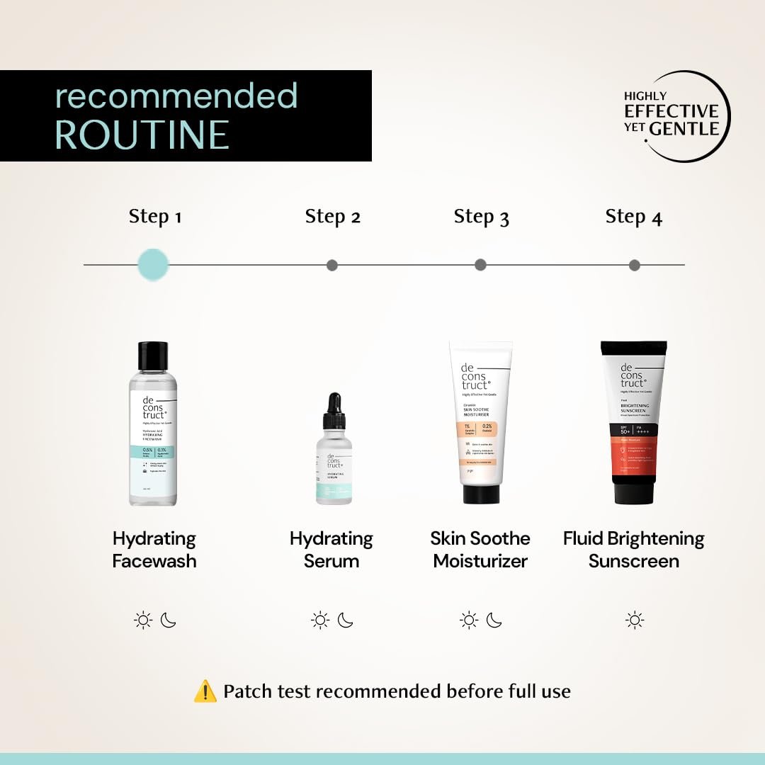 Deconstruct Hyaluronic Acid Hydrating Facewash- 0.5% Amino Acids + 0.1% Hyaluronic Acid | Gentle Cleanser | Hydrating | For Dry Skin | 100ml thumbnail