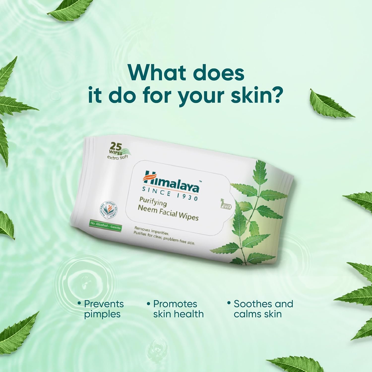 Himalaya Purifying Neem Facial Wipes, 25 Count thumbnail