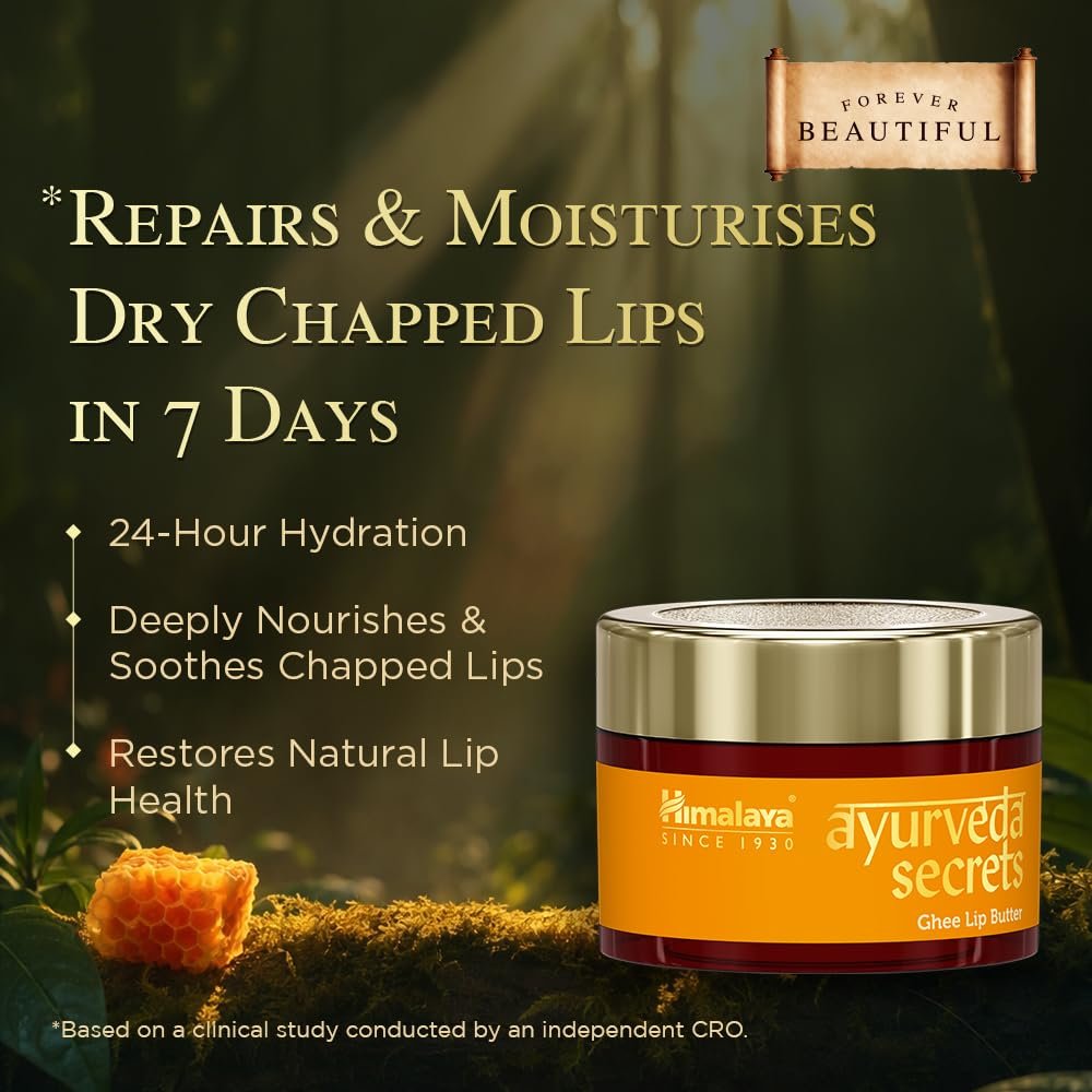 Himalaya Ayurveda Secrets Ghee Lip Butter 10gm | Paraben & Sulphate Free Lip butter, Ayurvedic | With pure cow ghee, Madhu (honey) thumbnail