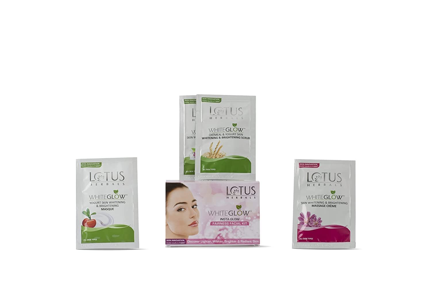 Lotus Herbals WhiteGlow Insta Glow 4-in-1 Facial Kit 160g thumbnail