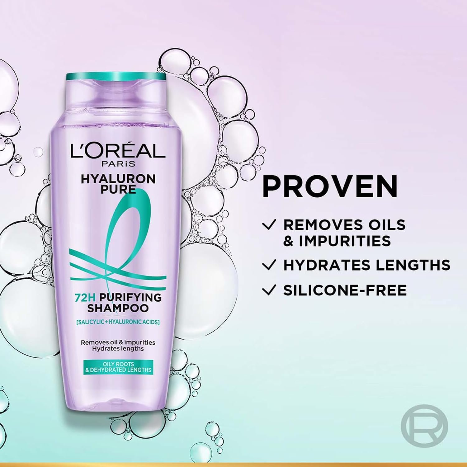 L'Oréal Paris Hyaluron Pure 72H Purifying Shampoo, 340ml thumbnail