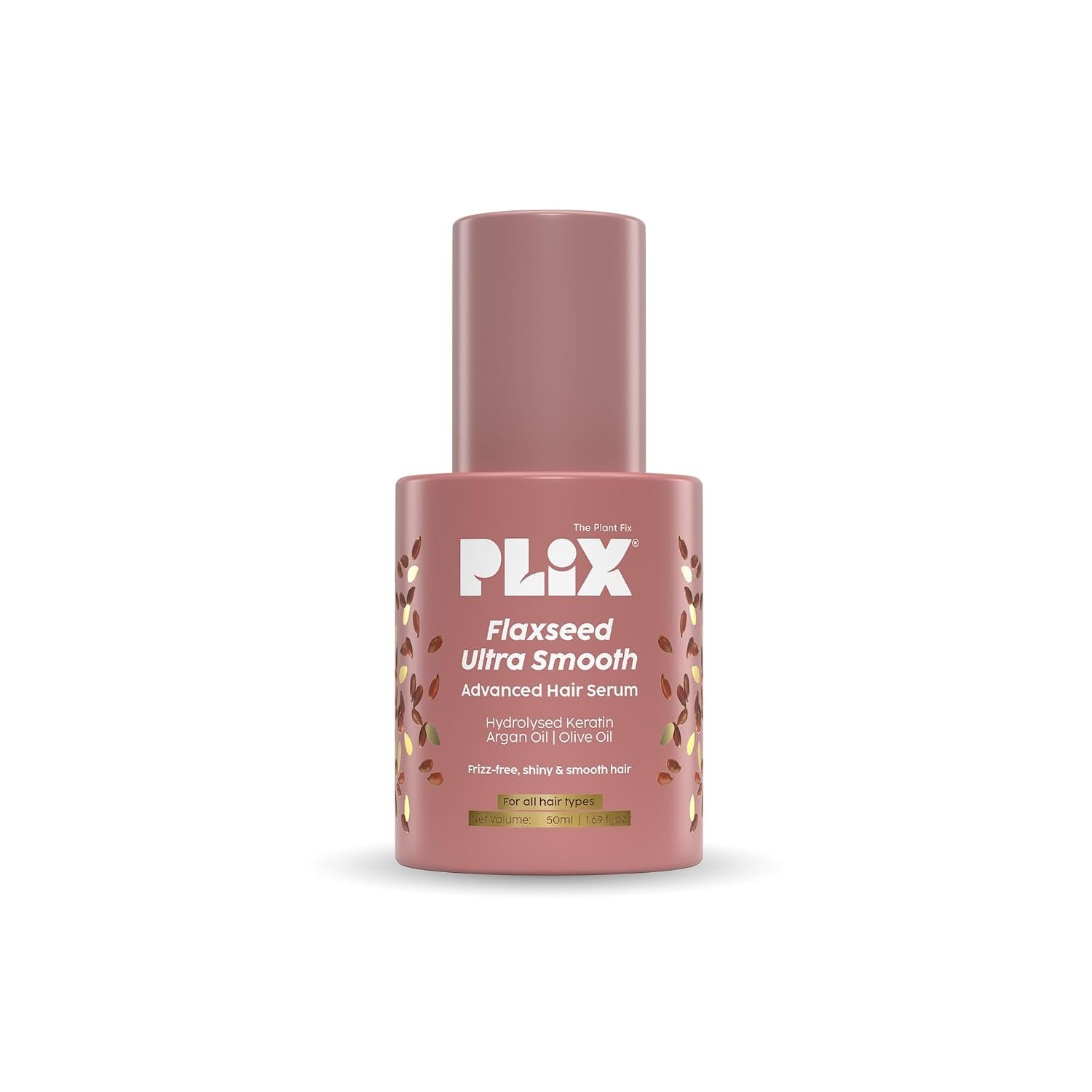 PLIX - THE PLANT FIX Flaxseed Keratin Smoothening Anti-Frizz Serum | Plant Keratin PF & Argan Oil | For Frizz-Free Hair | Paraben Free | For Men & Women | 50ml thumbnail
