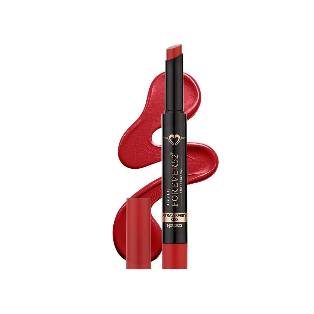 Daily Life Forever52 Hydra Lipstick, Semi-Matte Finish| Enriched with Hyaluronic Acid, Vitamin E & UVB Filter| 97% Lip Darkness Reduction | Vegan & Cruelty Free (STRAWBERRY KISS-03, 2g) thumbnail