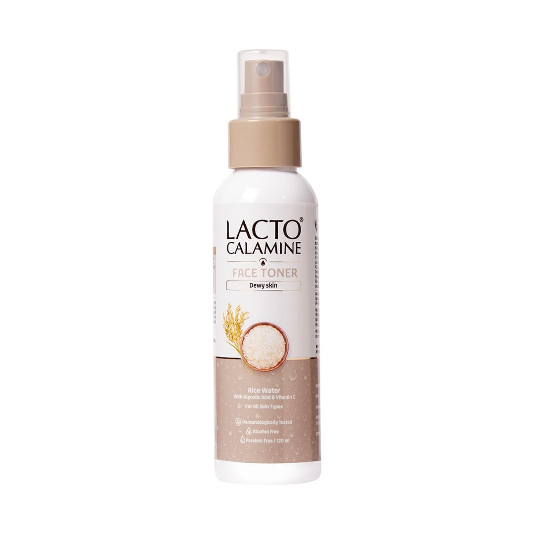 Lacto Calamine Rice Toner | 120ml | Rice Water Toner Korean Skincare for Glass Skin with Vitamin C, Glycolic Acid, Niacinamide | Face Toner for All Skin Types | thumbnail