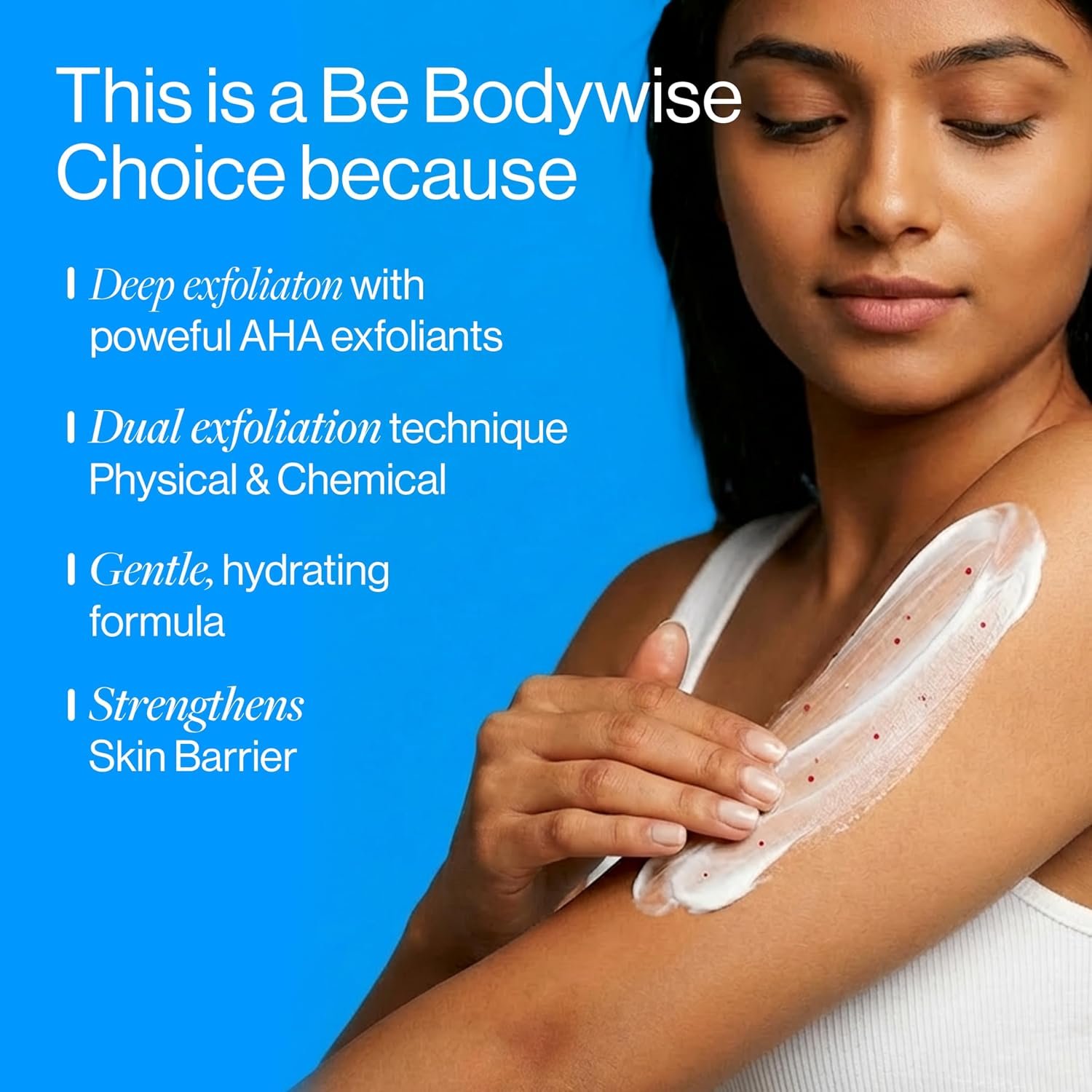 Be Bodywise 12% De-Tan AHA Body Scrub | Exfoliating Scrub with Glycolic Acid & Lactic Acid | Smoothens Strawberry Skin & Rough Bumps | Oat & Aloe Extract for Hydration |  300g thumbnail