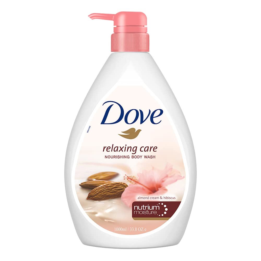 Dove Relaxing Almond Cream & Hibiscus Body Wash – 1L | Nourishing Cleansing for Soft, Smooth & Replenished Skin with a Sweet, Soothing Scent thumbnail