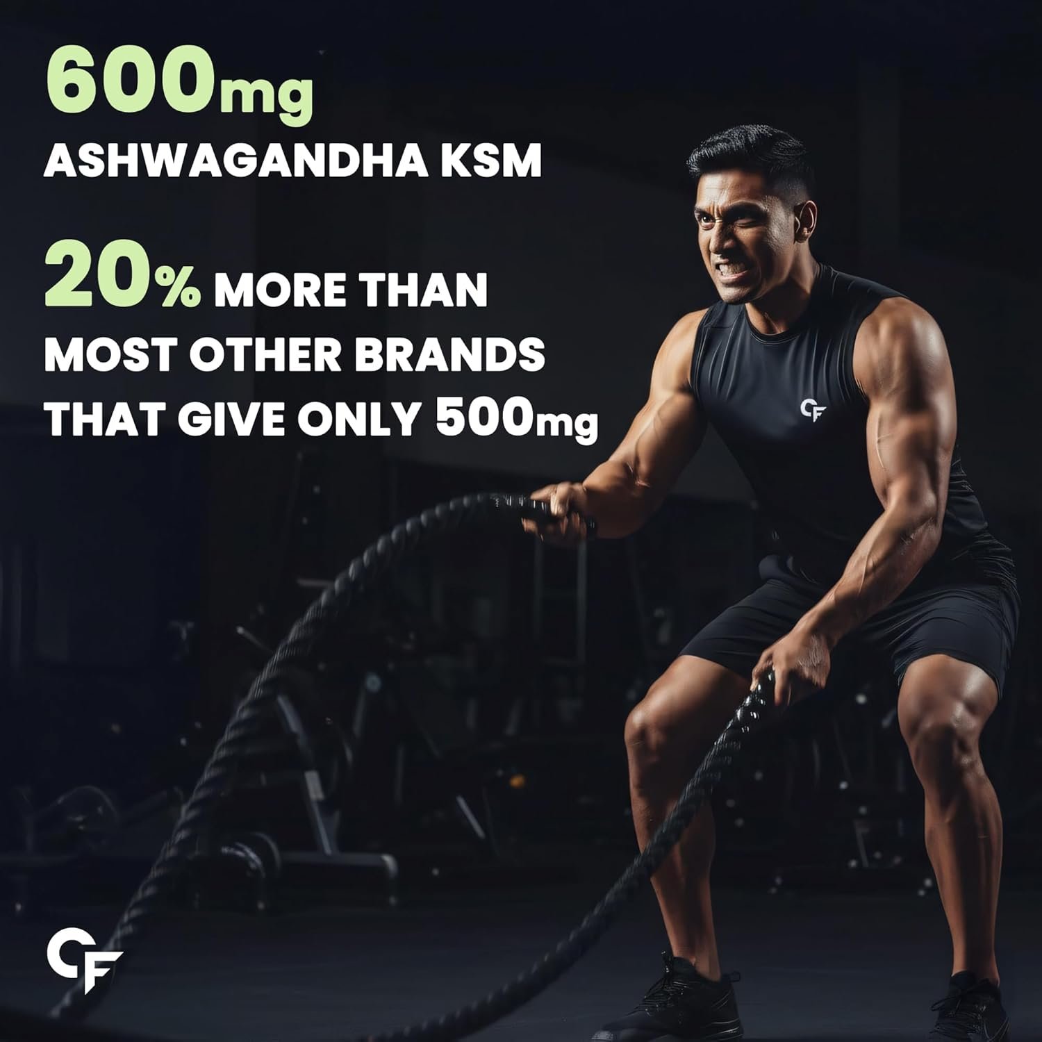 Carbamide Forte Ashwagandha KSM66 600mg - 60 Tablets I KSM 66 Ashwagandha Tablets for Men & Women | Supports Stress Management & Muscle Recovery thumbnail