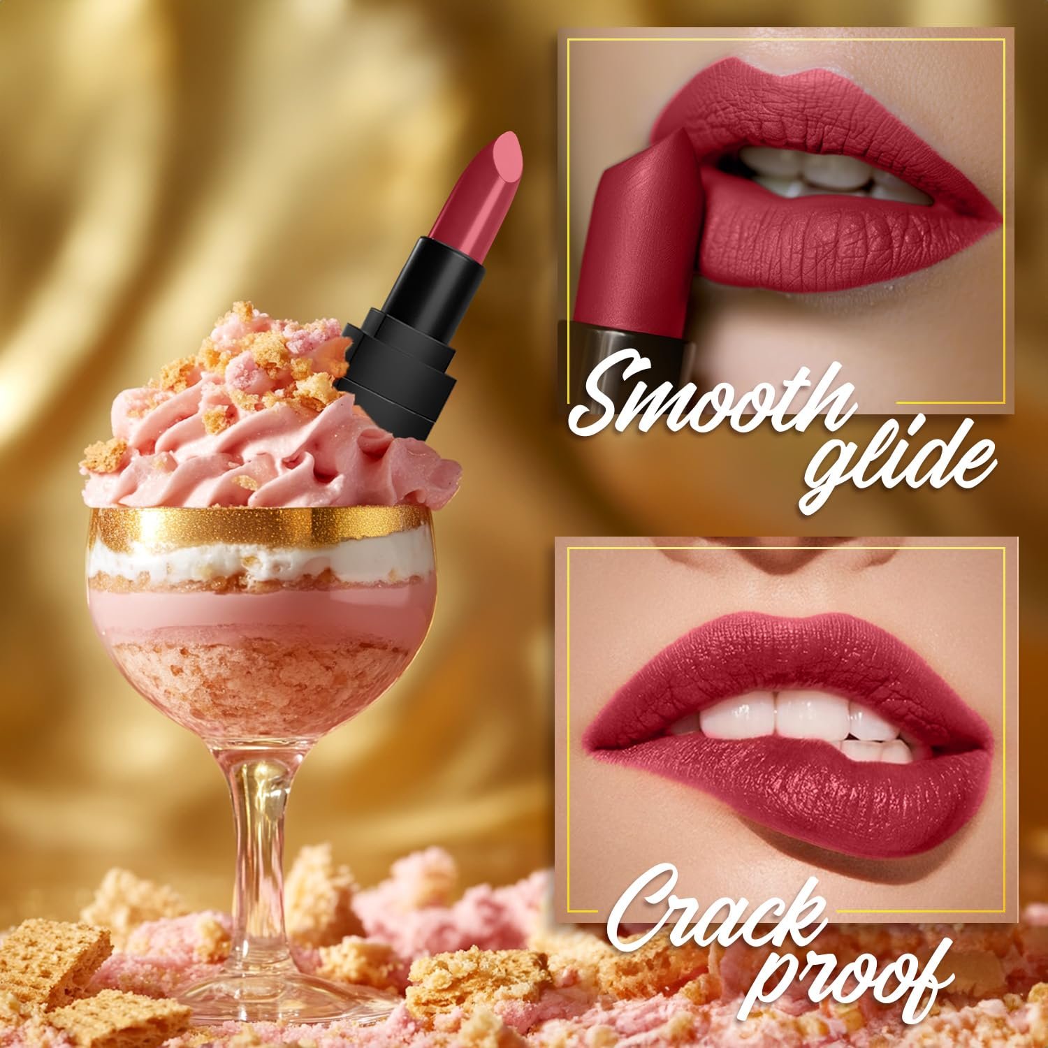 FACES CANADA Comfy Matte Wow Bullet Lipstick - Rose Macaron (Pink) 4.2g | Smooth Matte Finish | Highly Pigmented | Long Lasting | Super Hydrating | Glides Effortlessly thumbnail
