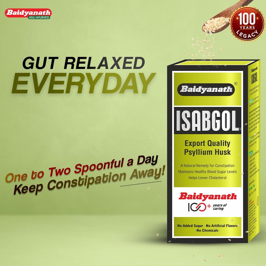 Baidyanath Asli Ayurved Isabgol - Psyllium Husk Powder - 200Grams thumbnail