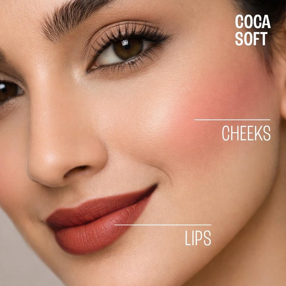 LAKMÉ 9 to 5 Weightless Matte Mousse Lip & Cheek Color, Coca Soft, 9 g thumbnail