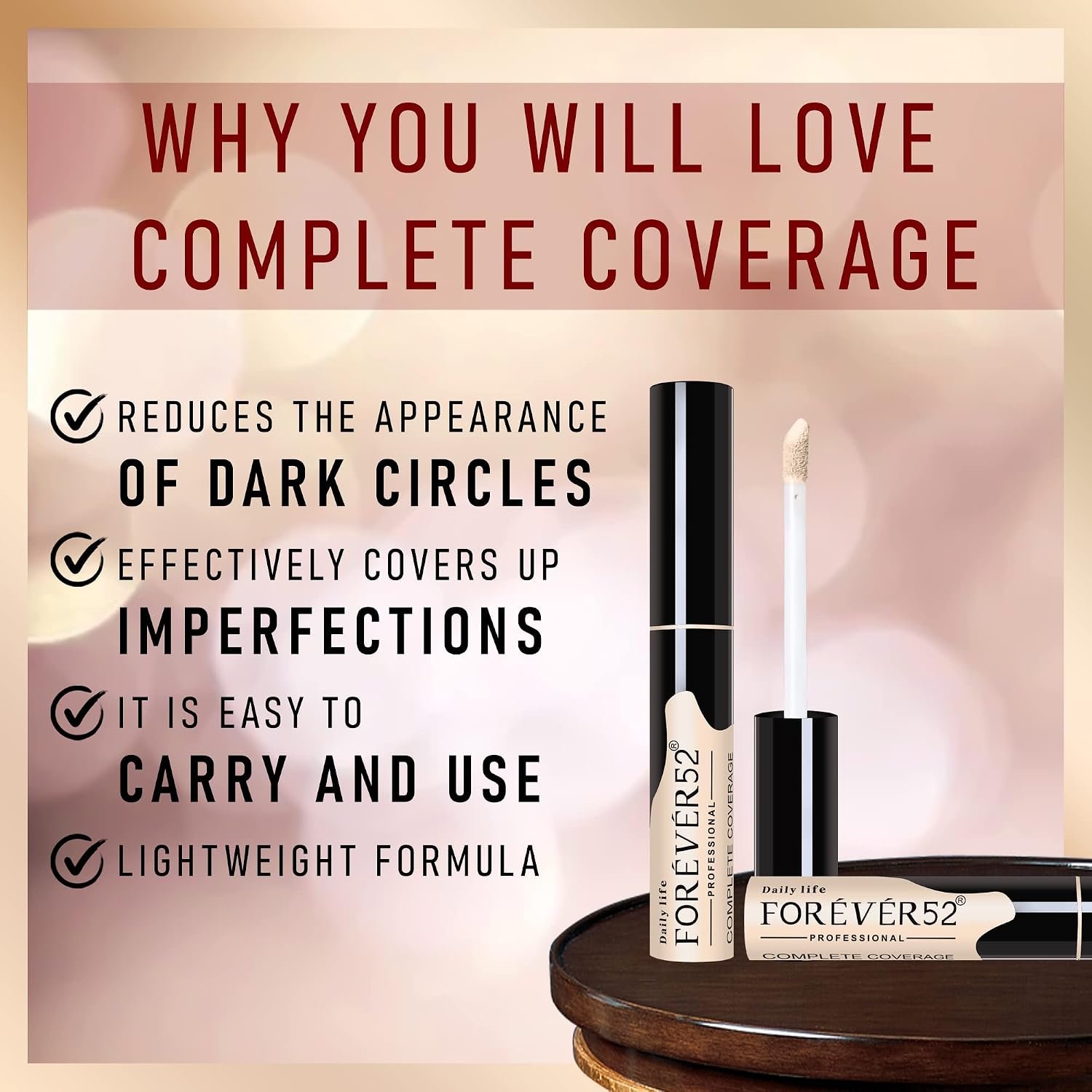 Daily Life Forever52 Easily Blendable Concealer For Face Makeup(Flat White) Natural Finish,Liquid Light Weight Concealer-Cov002 thumbnail