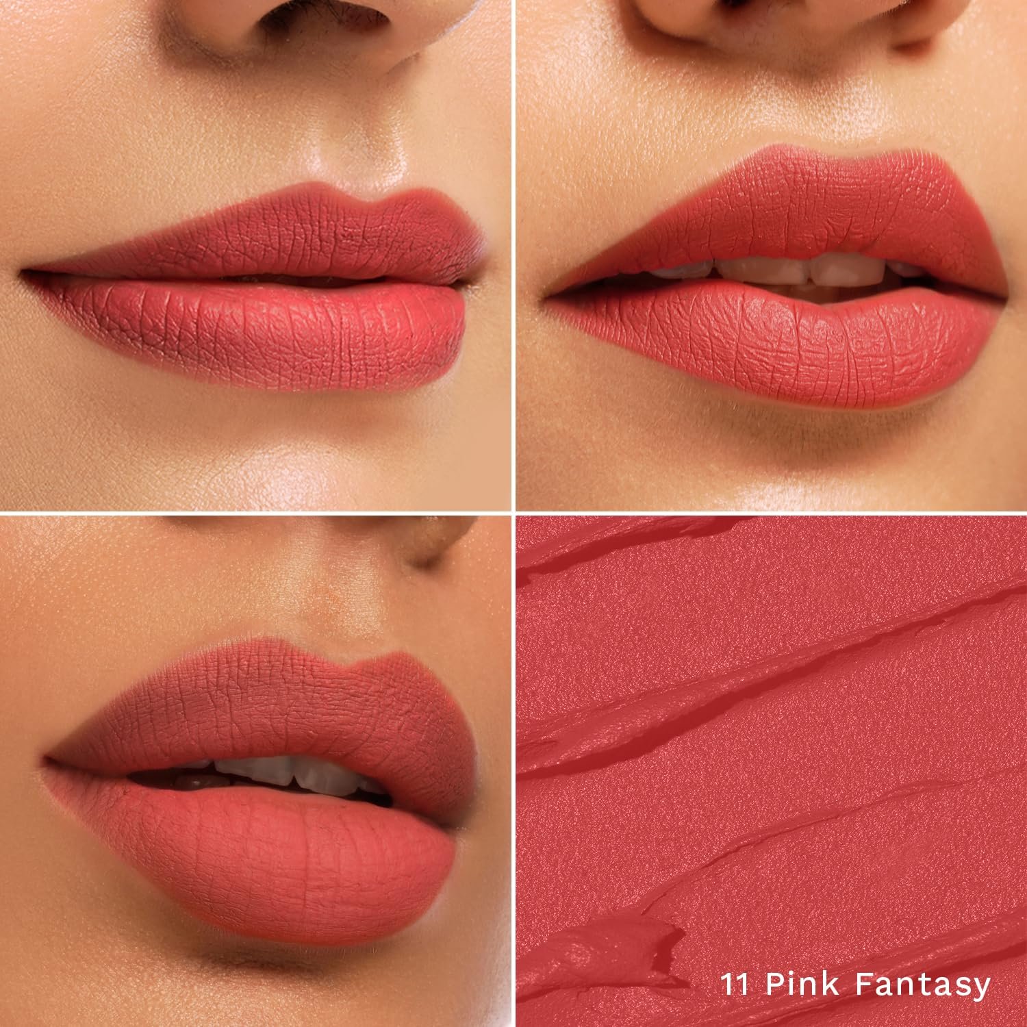 Pilgrim Long Lasting Crayon Lipstick | Intense Matte Finish | Waterproof & Lightweight | Highly Pigmented & Enriched With Ceramides & Mango Seed Oil | (Pink Fantasy-11) thumbnail