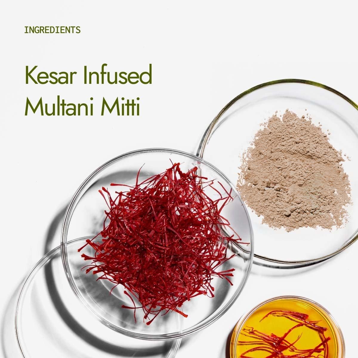Kapiva Multani Mitti with Kesar for Face | Natural Fuller’s Earth | Face Pack for Glowing Skin| Enhanced with Saffron thumbnail