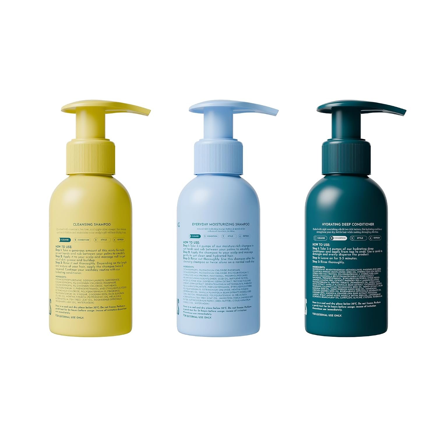 Fix My Curls Wash Day Trio | Cleansing & Moisturizing Shampoo, Hydrating Deep Conditioner | Silicone & Sulphate Free | For Curly, Wavy Hair| 100ml Each thumbnail