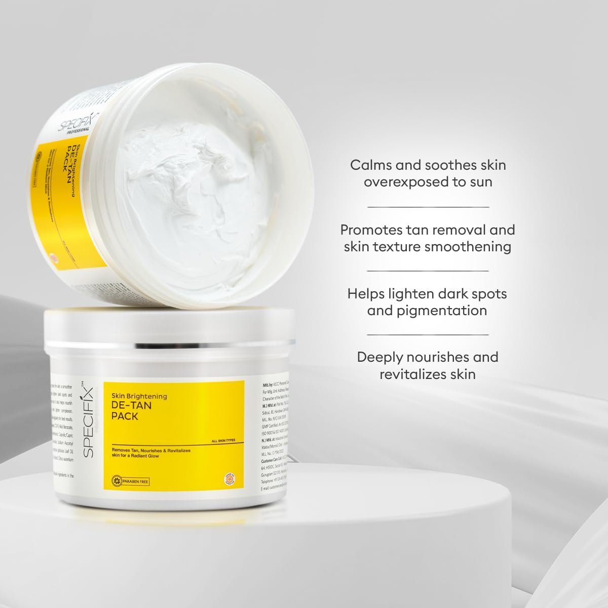 VLCC Specifix PROFESSIONAL Skin Brightening De-Tan Face Pack - 400g | With Glycolic Acid, Niacinamide, and Kojic Dipalmitate thumbnail