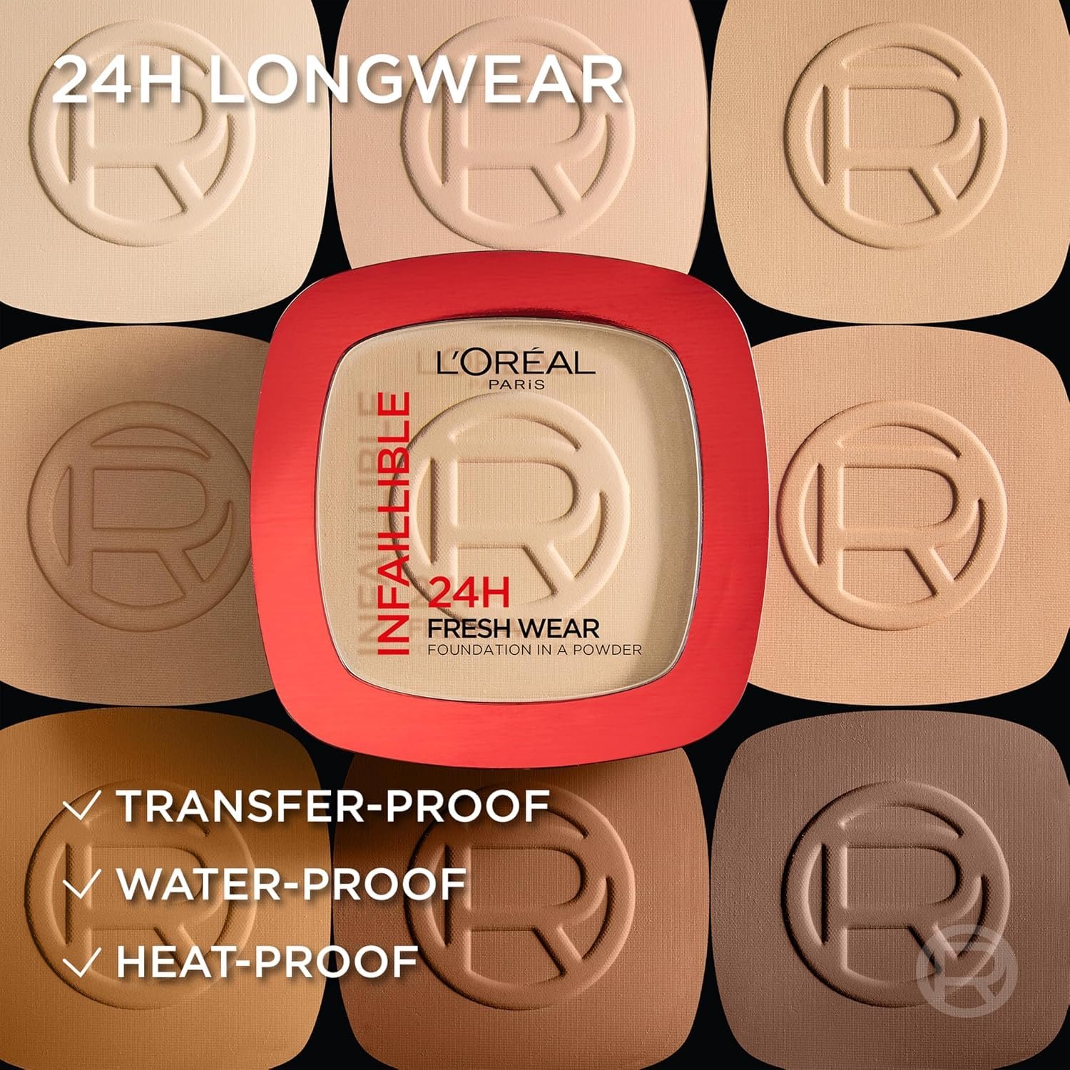 L'Oreal Paris Infallible 24H Powder Foundation, 120 Vanilla 24H Fresh Wear Powder Foundation, Matte Finish, Sweat-Proof & Waterproof, Weightless High Coverage, Non-Comedogenic thumbnail