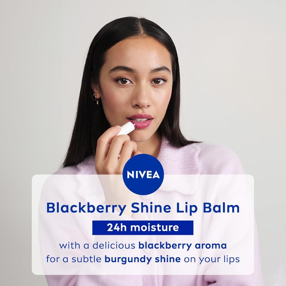 NIVEA Lip Balm, Fruity Berry Shine, 4.8gm, Purple thumbnail