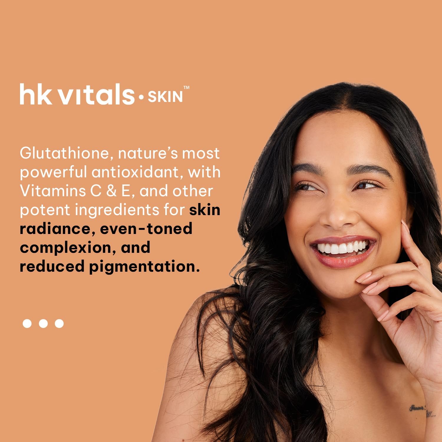 hk vitals Glutathione, 30 Veg Capsules With Vitamin C, E & Biotin | For Skin Glow and Hydration thumbnail
