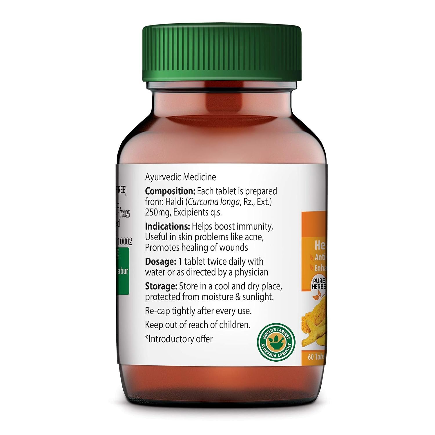Dabur Haldi Tablet - Health Booster | Anti Allergen | Enhances Immunity | Pure herbs 60 tabs ( Get 20 tabs free) thumbnail