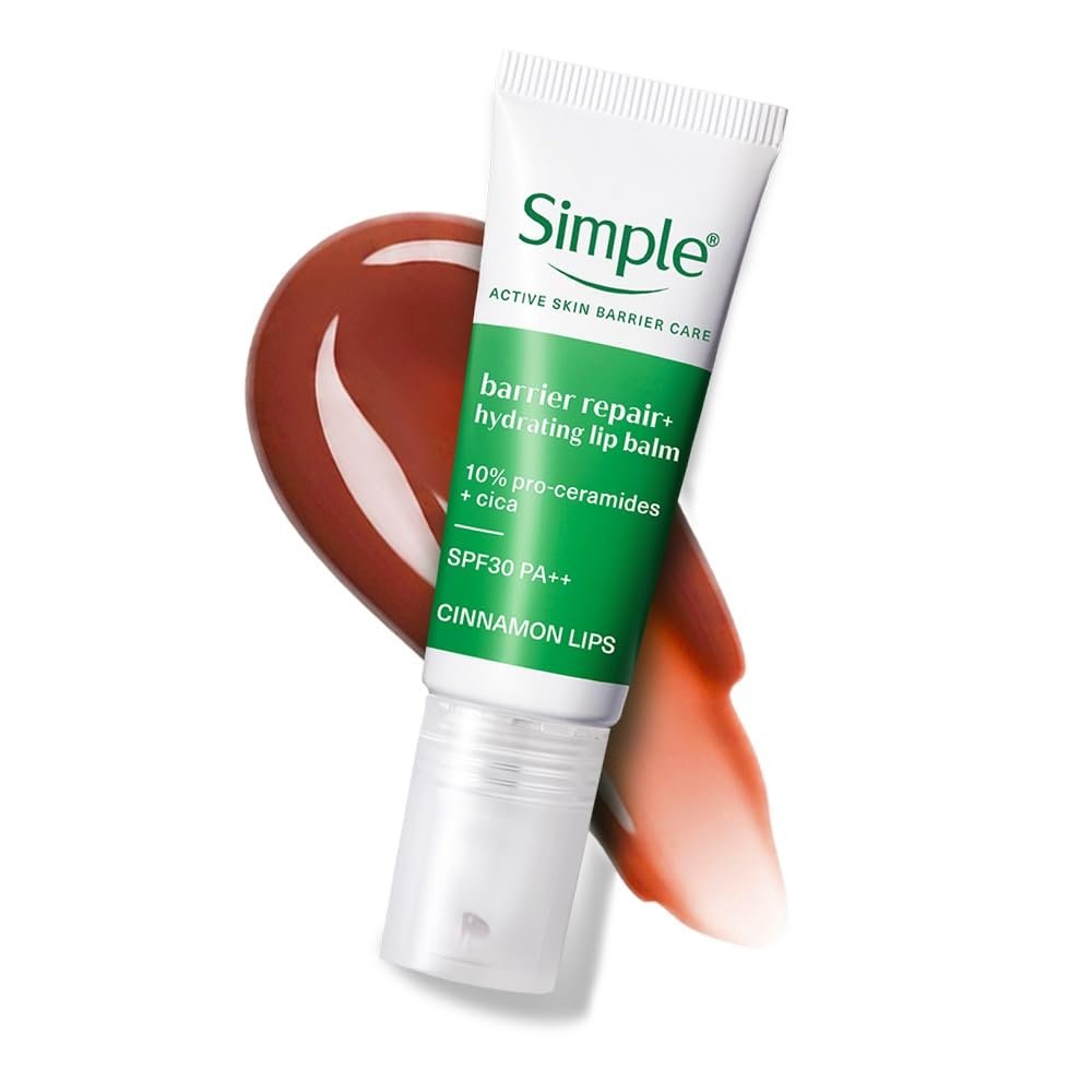 Simple Barrier Repair+ Hydrating Tinted Lip Balm - Cinnamon, SPF 30, for Sensitive Lips with Proceramides and Cica | 10g thumbnail