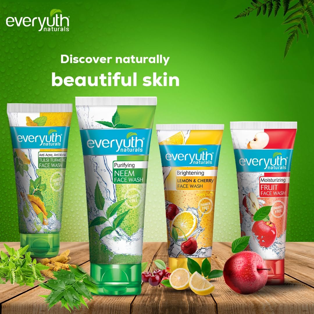 Everyuth Naturals Purifying Neem Face Wash|Antibacterial Neem & Tea Tree Oil|Hydrated, Clear & Healthy Skin|Paraben free| 150 g thumbnail