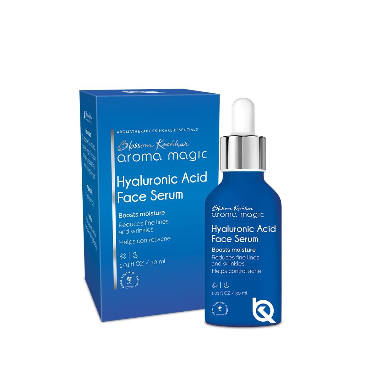 Aroma magic 2% Hyaluronic Acid Serum for Intense Hydration, Anti-acne, Glowing Skin |Reduce Fine Lines | Daily Hydrating Face Serum for Women & Men | 30 ml thumbnail