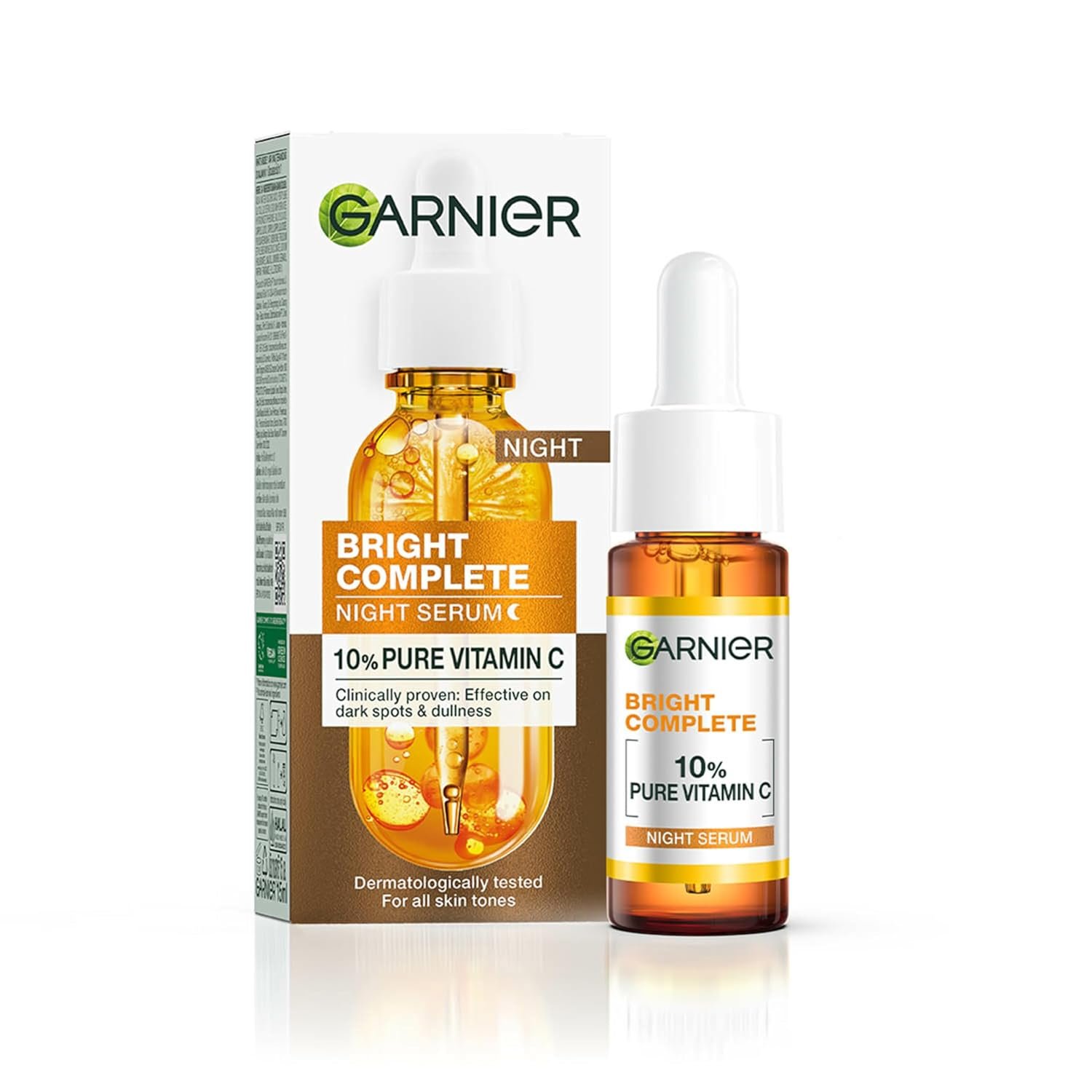 Garnier Bright Complete Vitamin C Night Serum With 10% Pure Vitamin C, 15ml. Suitable for All Skin Types