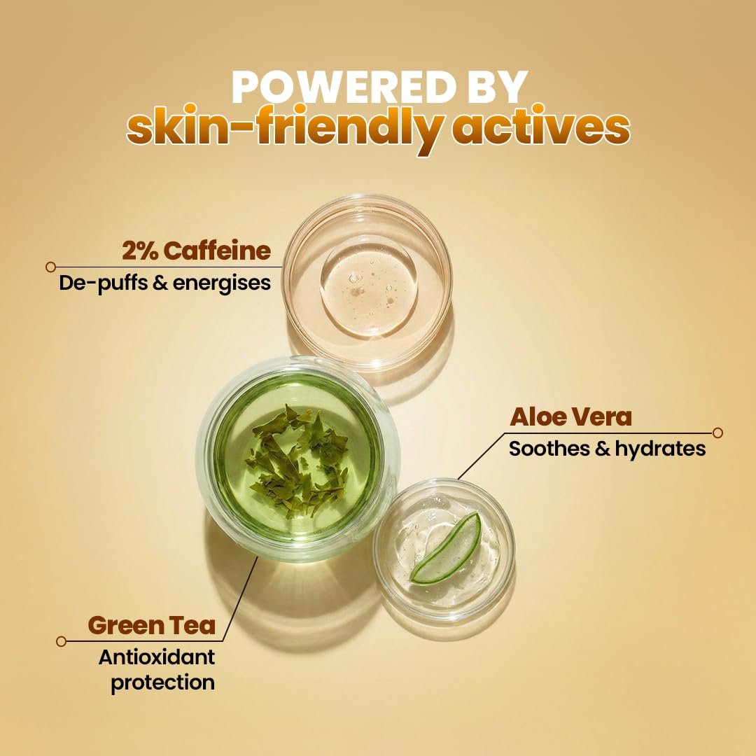 WOW Skin Science 2% Caffeine Advanced Face Serum | Caffeine + Green Tea + Aloe Vera | De‑Puffing, Dark Circle & Tired Skin Relief | Energising Under‑Eye & Face Serum 30ml thumbnail