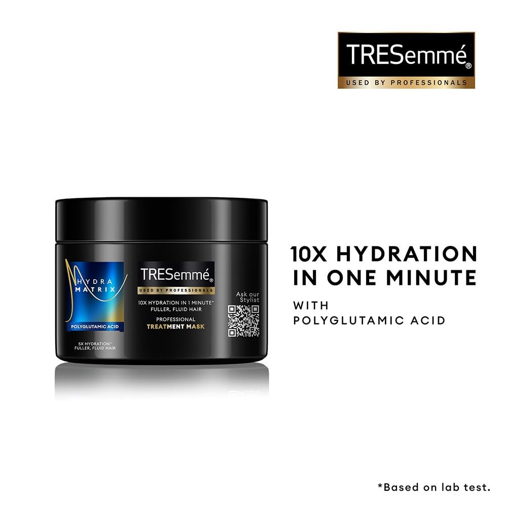 TRESemme Hydra Matrix Hair Mask 300ml with Polyglutamic Acid | Deep Hydration Treatment for 100H of Fluid Hair | Paraben Free Mask for Dry Frizzy Hair thumbnail
