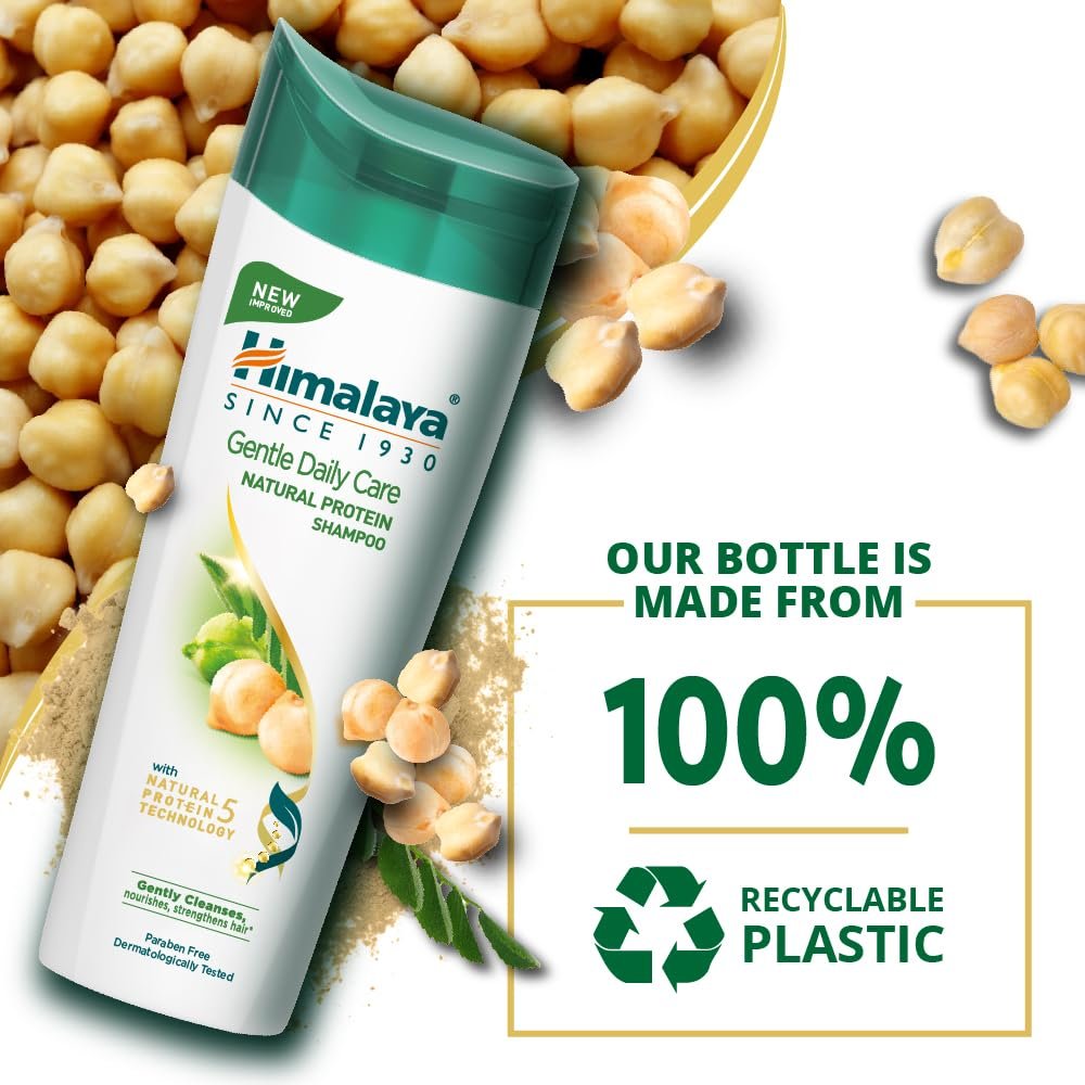 Himalaya Gentle Daily Care Natural Protein Shampoo, Gently cleanses & strengthens, With Chickpea, Licorice & Amla, For Women & Men, 180ml thumbnail