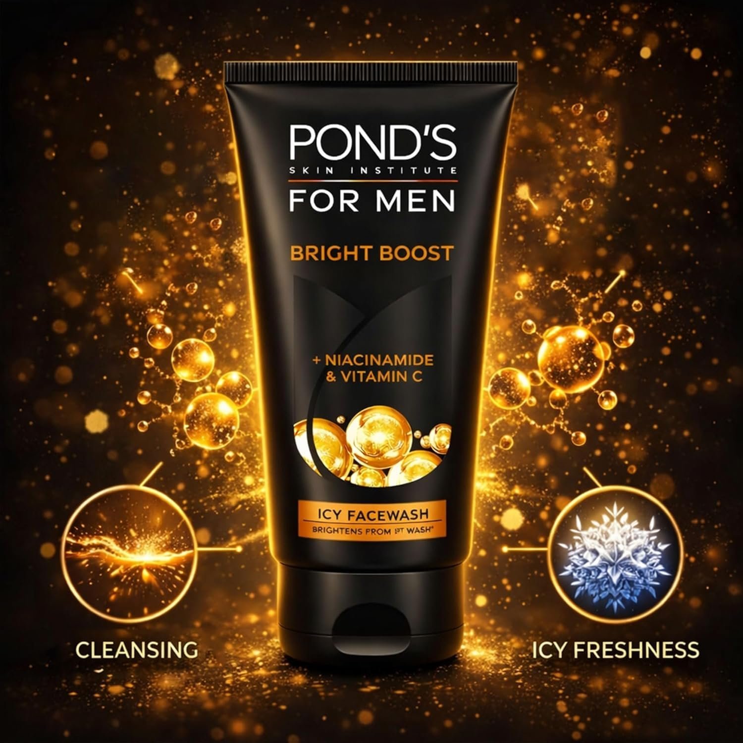 Pond's Men Energy Bright Anti-Dullness Facewash With Coffee Bean|| 100 g thumbnail