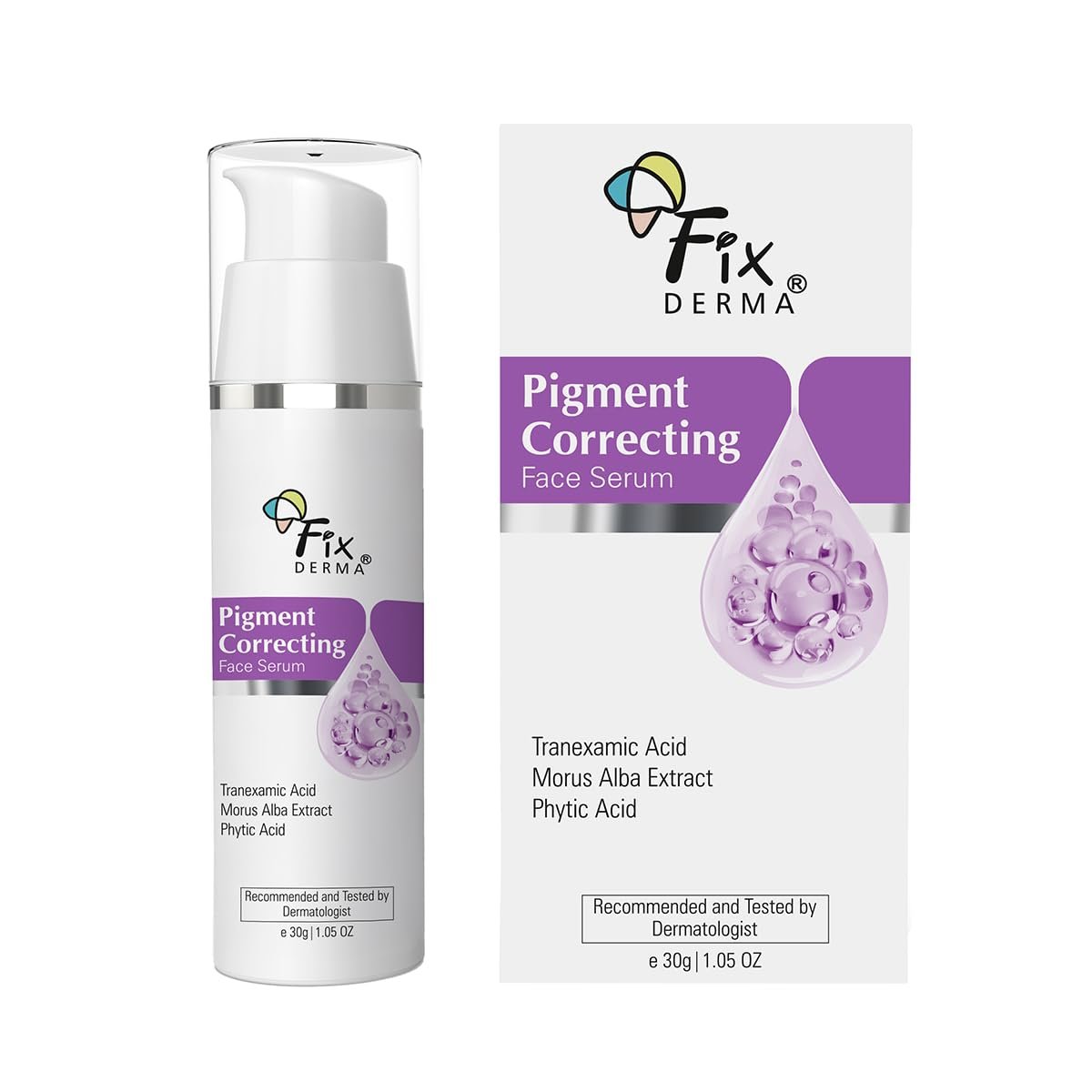 Fixderma Tranexamic Acid Pigment Correcting Serum | Face Serum for Melasma, Hyperpigmentation & Acne Spots | Acne Face Serum for Men & Women-30gm thumbnail