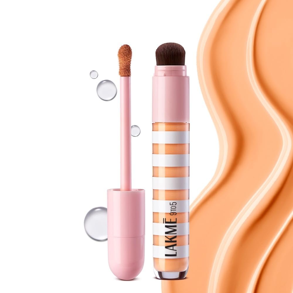 Lakme 9to5 Hya Beach Edit Colour Correcting + Brightening Concealer, SPF 40, Deep Rich 5, 6 ml