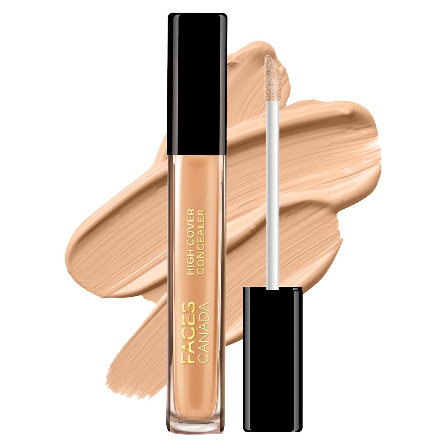 FACESCANADA High Cover Concealer - Toffee Love 04, 4Ml|High Coverage Liquid Concealer|Blends Easily| With Shea Butter & Vitamin E, All Skin Type