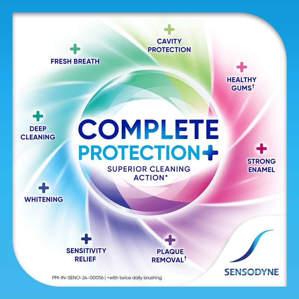 Sensodyne Toothpaste Complete Protection+ | All-in-One Daily Sensitivity Protection Tooth Paste Pack of 1-70gm | thumbnail