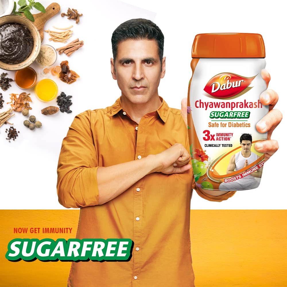 Dabur Chyawanprakash Sugarfree powder : Clincally Tested Safe for Diabetics |Boosts Immunity |helps Build Strength and Stamina - 900gm thumbnail