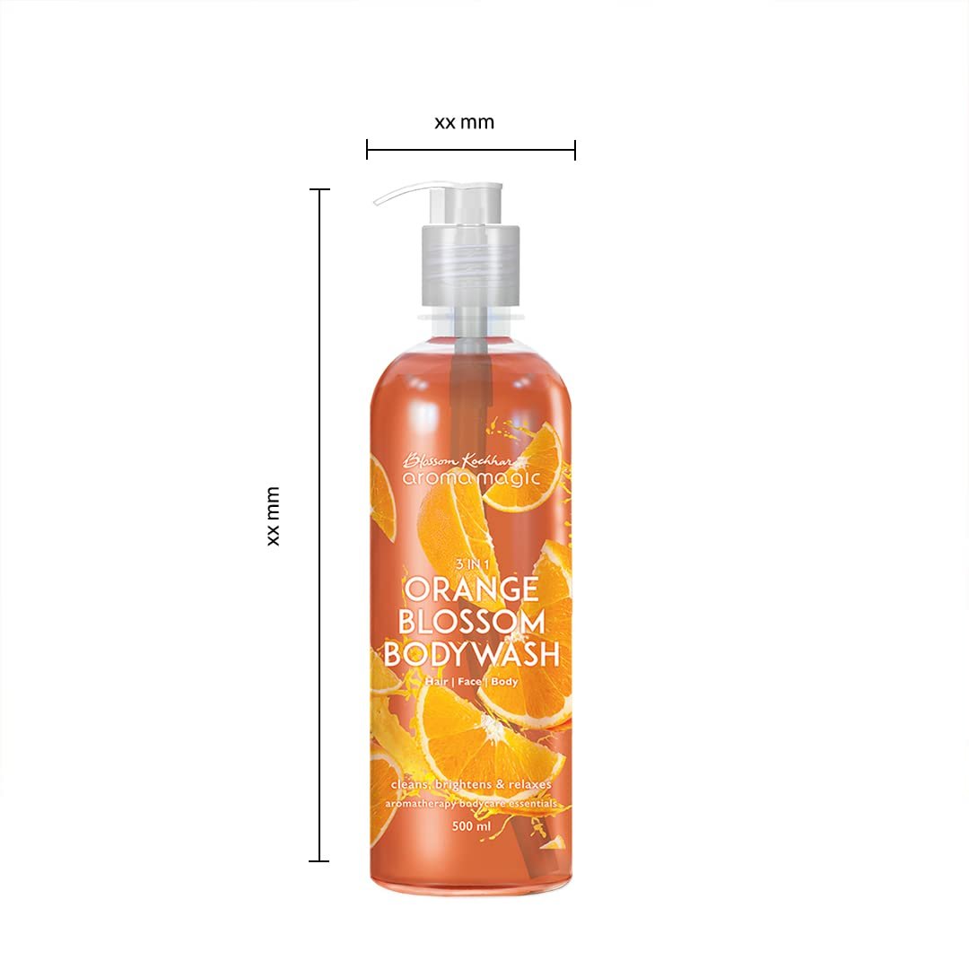 Aroma Magic 3 in 1 Orange Blossom body wash | Nourishes & soothes skin, heals blemishes, treats acne with Applecider vinegar, orange extract, vitamin E | 220ml thumbnail