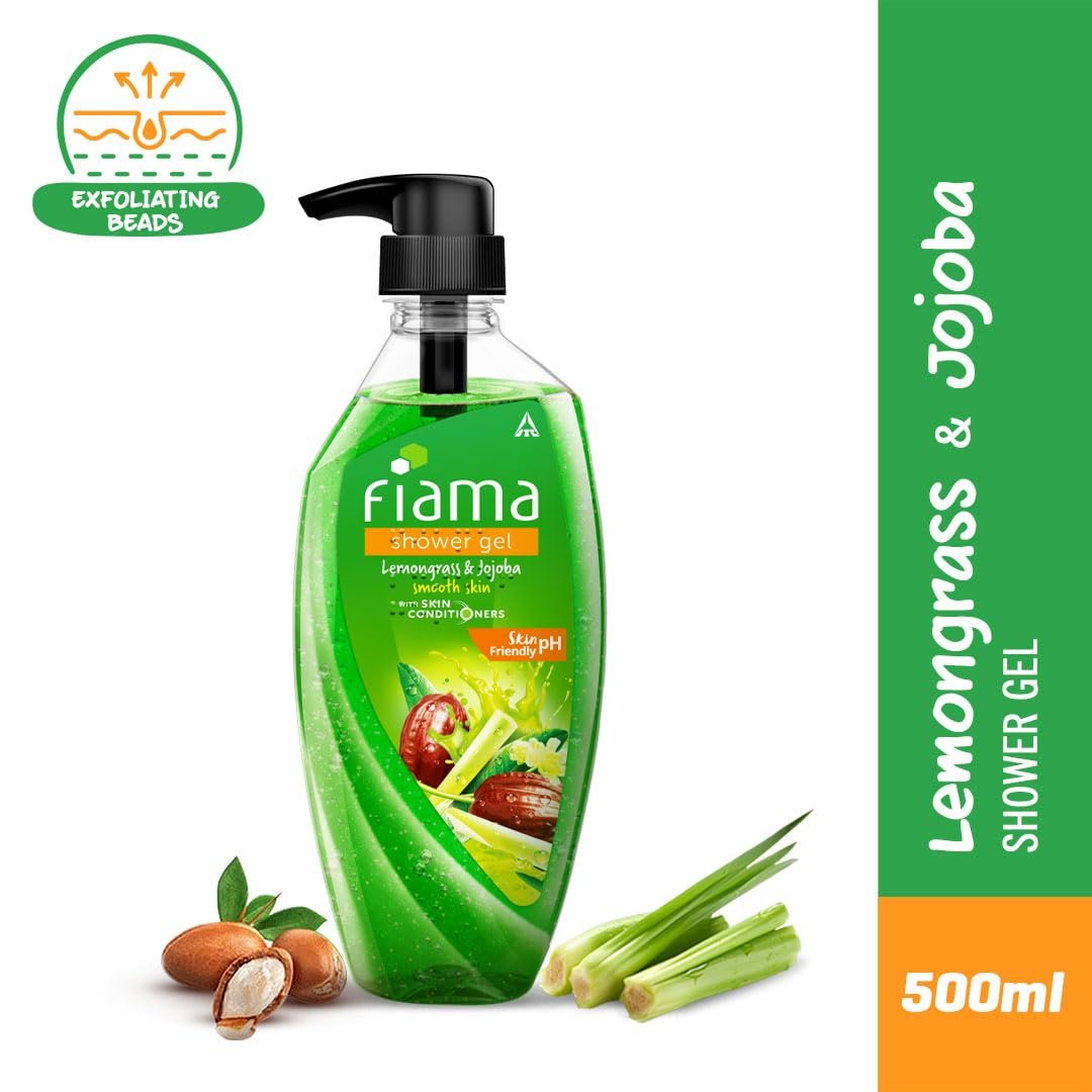 Fiama Body Wash Shower Gel Lemongrass & Jojoba, 500ml, Body Wash for Women and Men with Skin Conditioners for Smooth & Moisurised Skin, Suitable for All Skin Types thumbnail