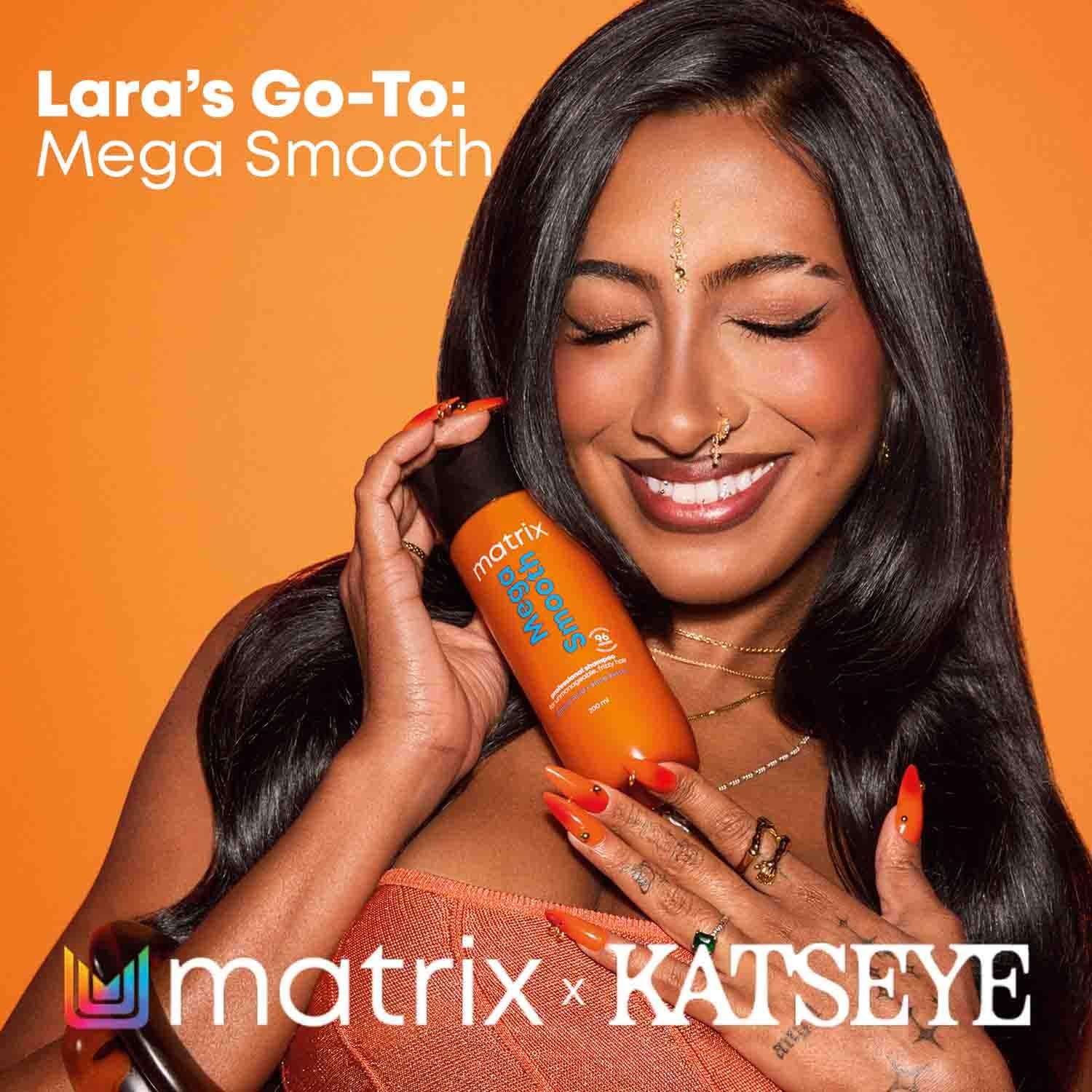 Matrix Professional Mega Smooth Shampoo(350ml) and Conditioner (200ml) Combo with Shea Butter | Max Smoothness for 4 Days | Used by 1 Lakh Hairstylists* | For All Hair Types | Paraben Free thumbnail