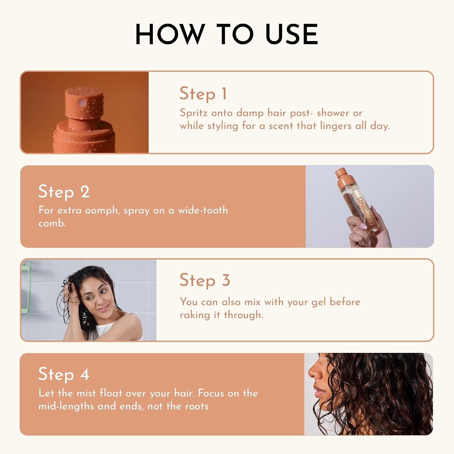 Fix My Curls Hair Mist | Warm Vanilla, Brown Sugar, Vanilla, Musk 100ml A warm and sweet fragrance with notes of vanilla, brown sugar and musk. thumbnail