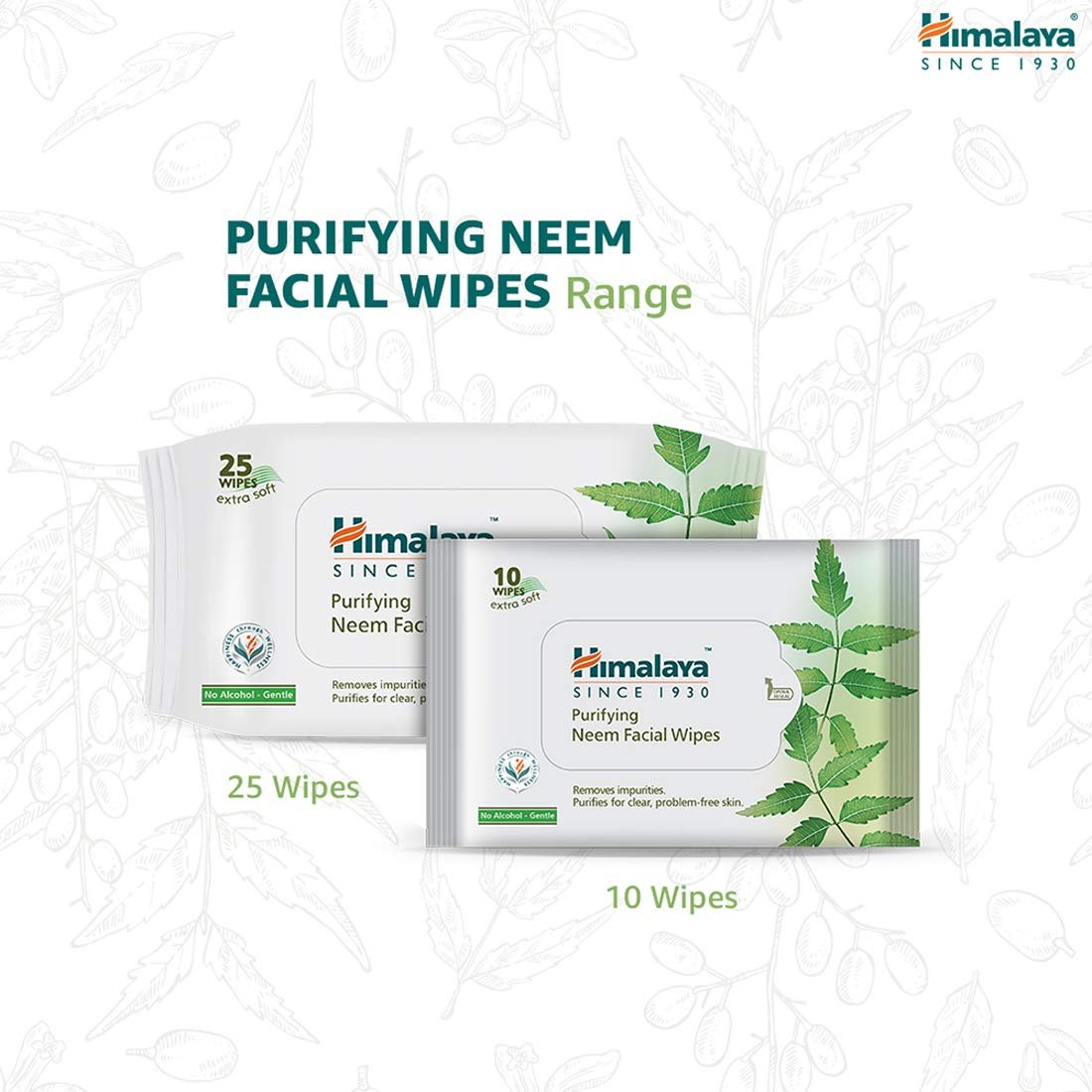 Himalaya Purifying Neem Facial Wipes, 25 Count thumbnail