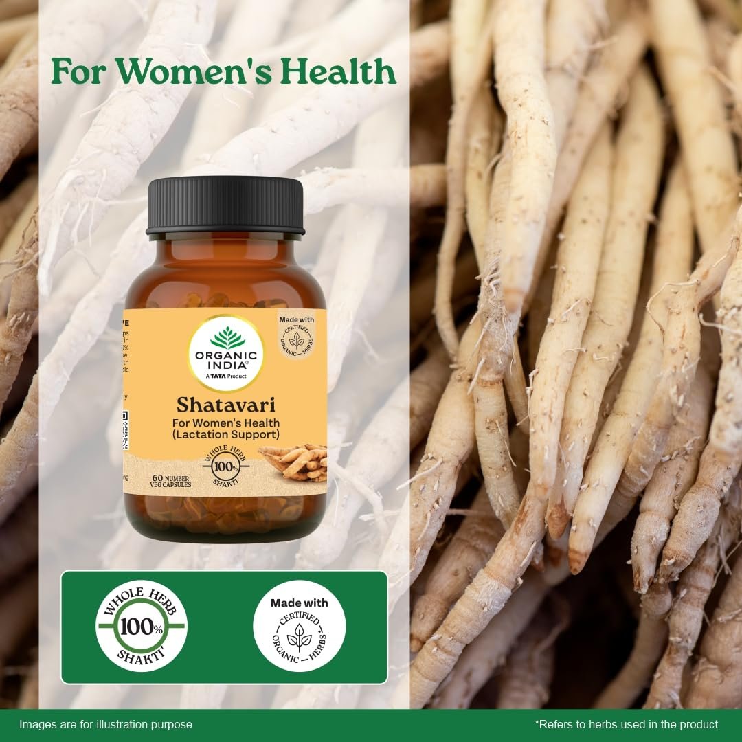 A TATA Product -Organic India Shatavari Capsules, 60 Capsules, Supports Women’s Health, Whole Herb*, thumbnail
