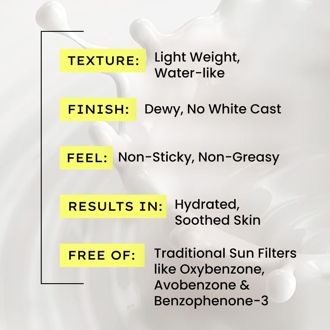 Hyphen 1% Hyaluronic Ultra Light Water Sunscreen SPF 50 PA ++++ | In-Vivo certified | Broad Spectrum & Blue Light Protection | Contains 5% Antioxidants Niacinamide Vitamin E -50ml thumbnail