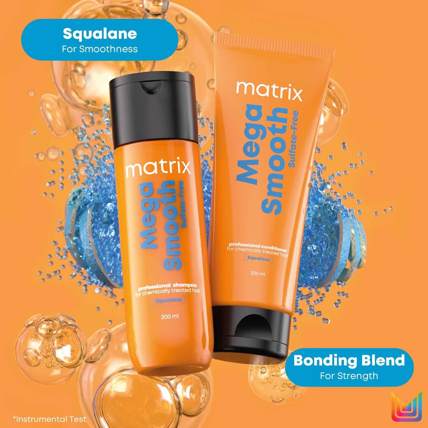 Matrix Mega Smooth Sulfate-free Shampoo and Conditioner | For Colored & Chemically Treated Hair thumbnail