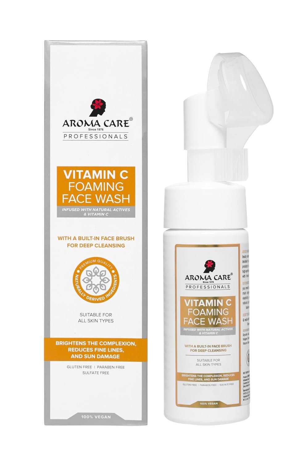 Aroma Care Pro Vitamin C Foaming Face Wash 150ml - Brightening, Deep Cleansing, Anti-Aging & Radiant Skin for Even Tone