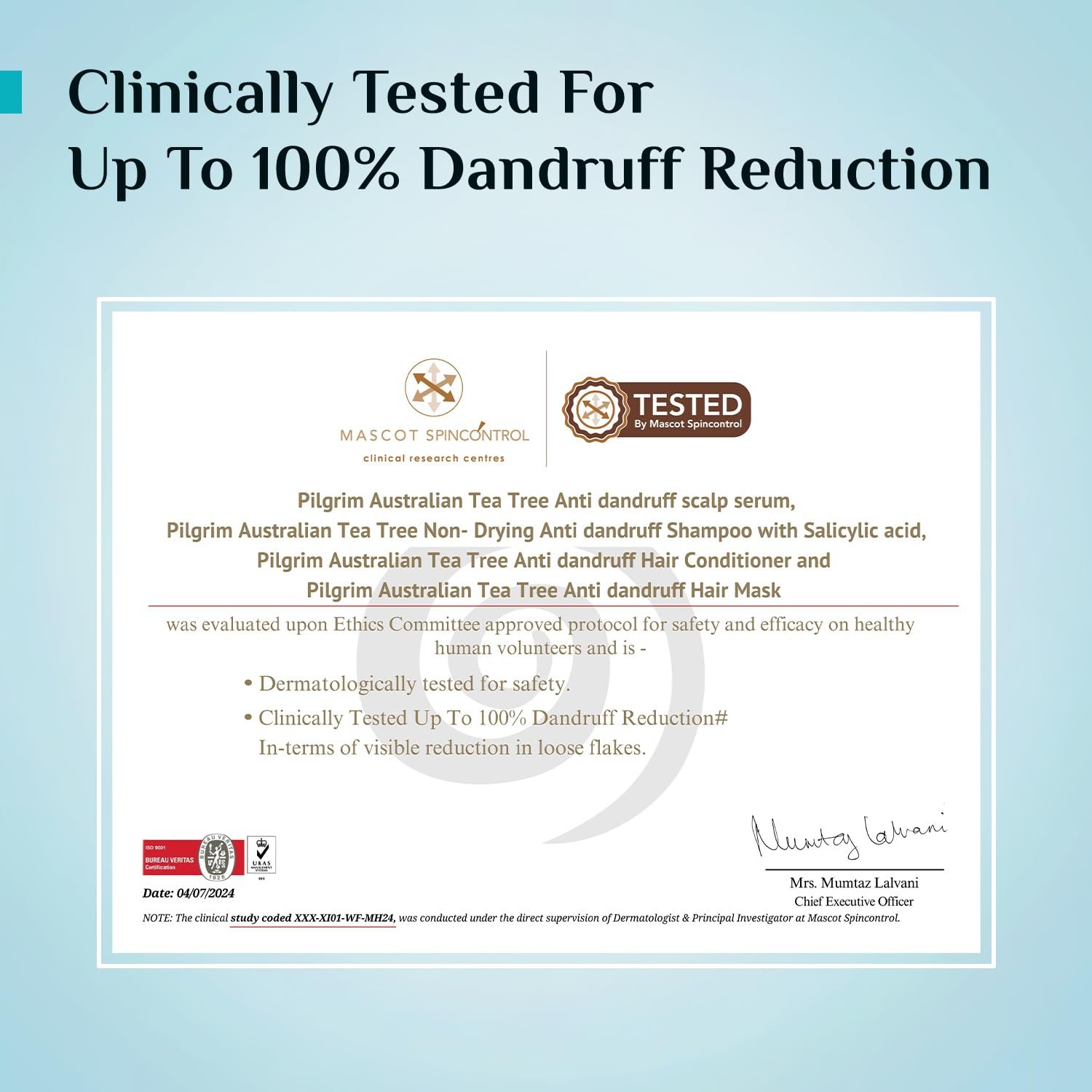 Pilgrim Australian Tea Tree Anti-Dandruff Unscented Conditioner For All Hair Type 200 millilitre | Smoothens Strands & Detangles Hair | Fights and Prevents Dandruff | For Men & Women thumbnail