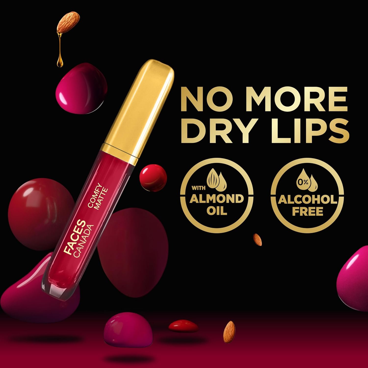 FACESCANADA Comfy Matte Liquid Lipstick - Lowkey Charm 30, 3.8 ml | Comfortable 10HR Longstay | Intense Color | Almond Oil & Vitamin E Infused | Super Smooth | No Dryness | No Alcohol thumbnail
